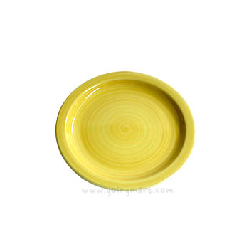 달팽이무늬 컬러접시160 (노랑)